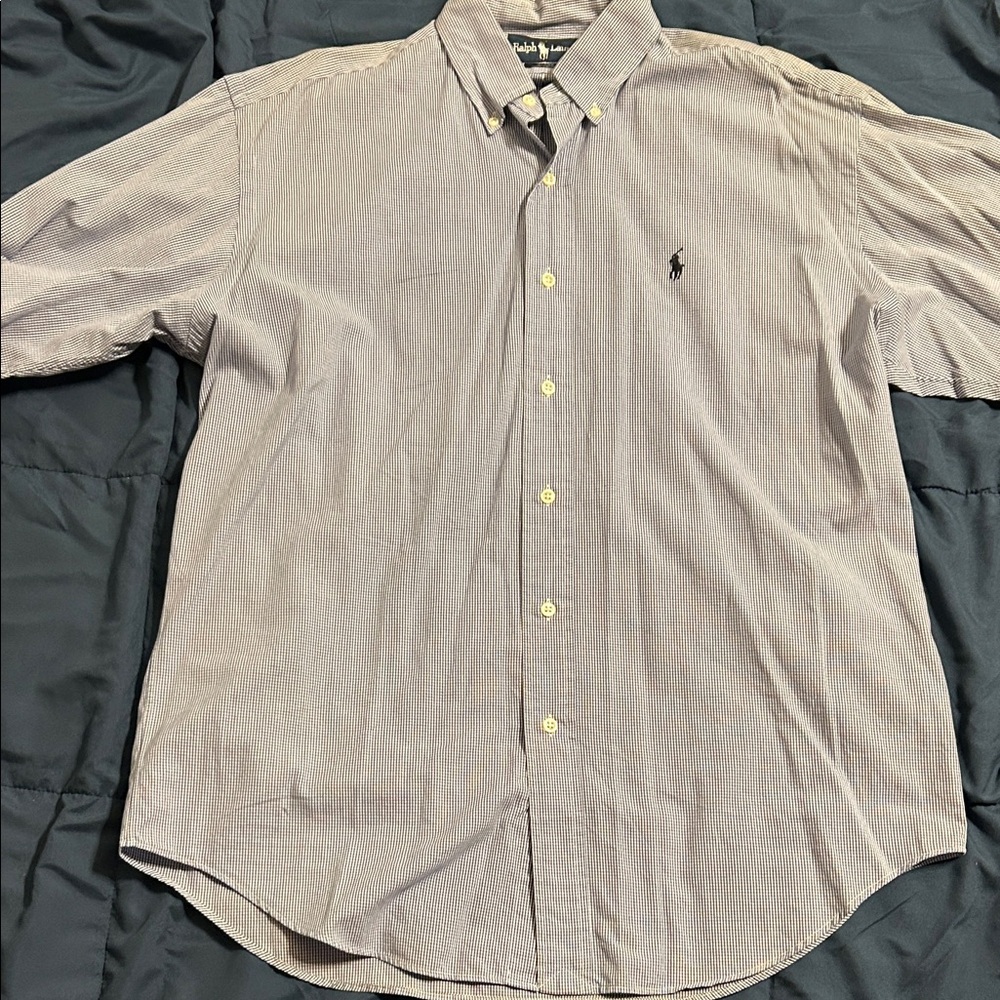 Polo by Ralph Lauren Men's Button-Down Shirt in Gray